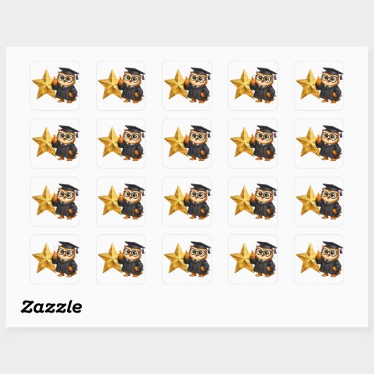 Rex and hoots official gold star reward stickers g スクエアシール (シート)