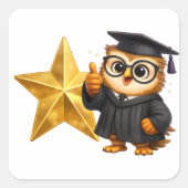 Rex and hoots official gold star reward stickers g スクエアシール (正面)