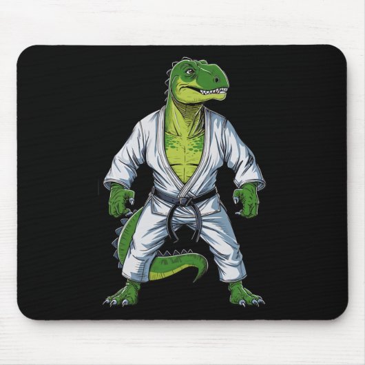 Rex Dinosaur Martial Arts Martial Artist Jiu-jitsu マウスパッド (正面)