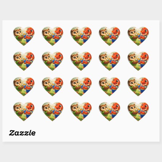 Rex happy Easter heart shaped envelope seals ハートシール (シート)