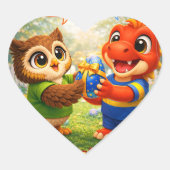 Rex happy Easter heart shaped envelope seals ハートシール (正面)