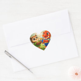 Rex happy Easter heart shaped envelope seals ハートシール