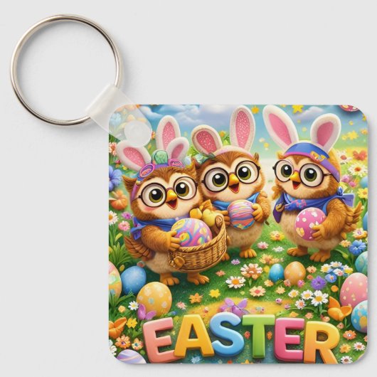 rex hoot keyring easter style キーホルダー (正面)