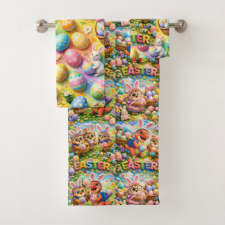 rex hoot three-piece bathroom towel set バスタオルセット