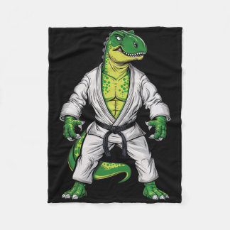 Rex Martial Arts Dinosaur Jiu-jitsu Bjj Karate  フリースブランケット