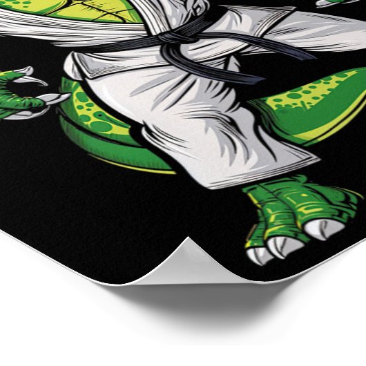 Rex Martial Arts Dinosaur Jiu-jitsu Bjj Karate  ポスター (角)