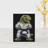 Rex Martial Arts Dinosaur Karate Jiu-jitsu Ninja  カード (黄色い花)