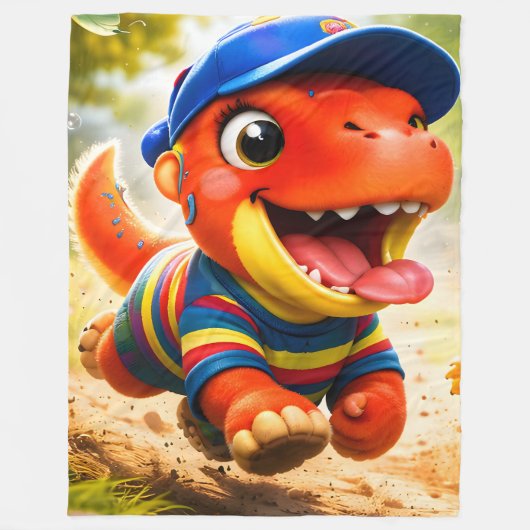 Rex, the dinosaur playtime adventure premium large フリースブランケット (正面)