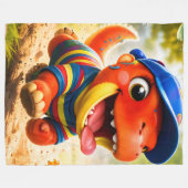 Rex, the dinosaur playtime adventure premium large フリースブランケット (正面(横))