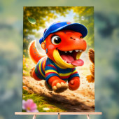 Rex, the dinosaur playtime fun vibrant vertical nu アクリルサイン (ニュートラル)