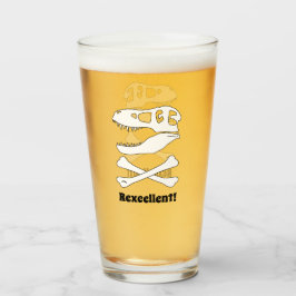 "Rexcellent" T.レックス恐竜スカルとクロスボーン タンブラーグラス