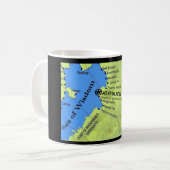 Reyesvilleの地図のマグ コーヒーマグカップ (正面左)