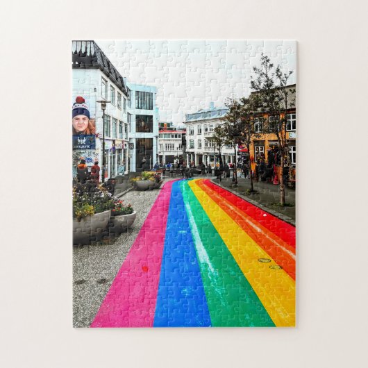 Reykjavik Colorful Street Puzzle ジグソーパズル (縦)