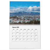 Reykjavík-Iceland Calendar カレンダー (2月 2026)