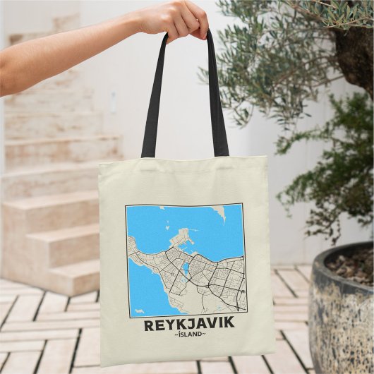 Reykjavik, Iceland City Map Tote Bag トートバッグ