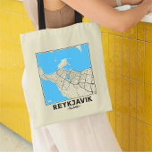 Reykjavik, Iceland City Map Tote Bag トートバッグ