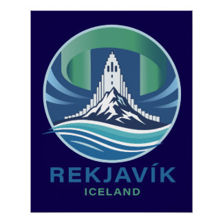 Reykjavik Iceland Europe ポスター