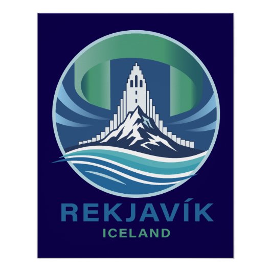 Reykjavik Iceland Europe ポスター (正面)