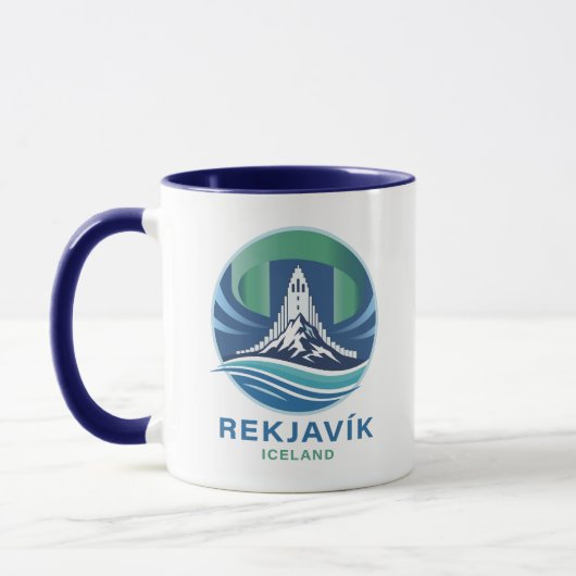 Reykjavik Iceland Europe マグカップ (左)