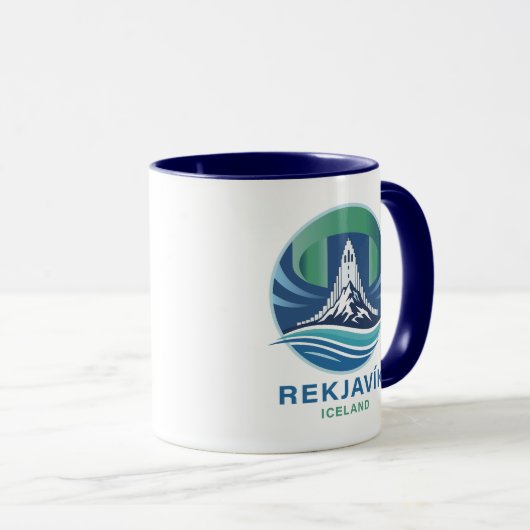 Reykjavik Iceland Europe マグカップ (正面右)