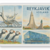 Reykjavik Iceland multiview  シール (正面)