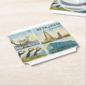 Reykjavik Iceland multiview  ペーパーコースター (アングル)