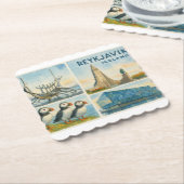 Reykjavik Iceland multiview  ペーパーコースター (アングル)