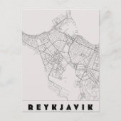Reykjavik Iceland Vintage Travel Map ポストカード (正面)