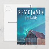 Reykjavík, la ville des aurores boréales et des ge ポストカード (正面/裏面)