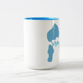 reynolds湖、足の足、ミシガン州 ツートーンマグカップ (中央)