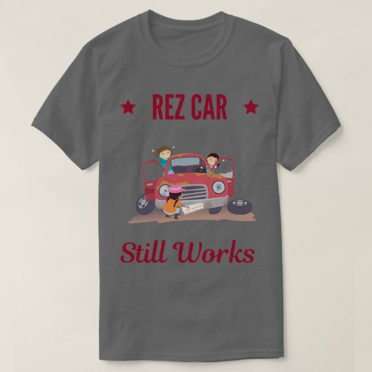 REZ CARはまだ動作 Tシャツ (デザイン正面)