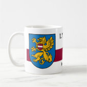 Rezekneラトビアからの金グリフィン コーヒーマグカップ (左)