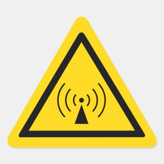 rfのシ警告ステッカー 三角形シール (正面)