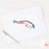 Rfalconcamオーバルステッカー 楕円形シール (封筒)