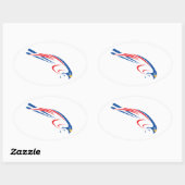 Rfalconcamオーバルステッカー 楕円形シール (シート)