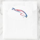 Rfalconcamオーバルステッカー 楕円形シール (バッグ)