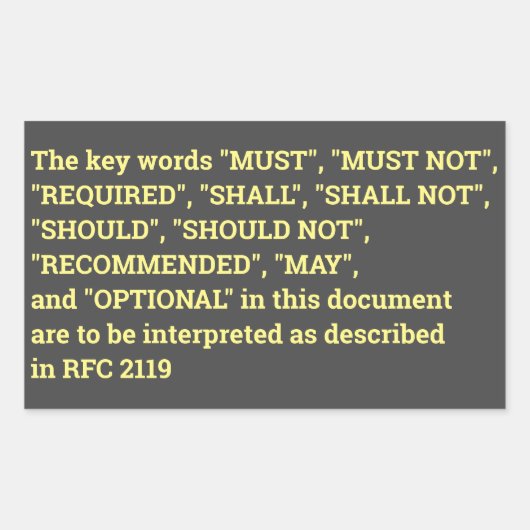 RFC 2119ステッカー 長方形シール (正面)