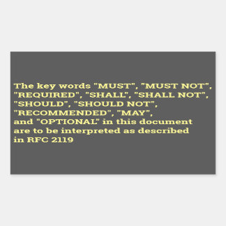 RFC 2119ステッカー 長方形シール