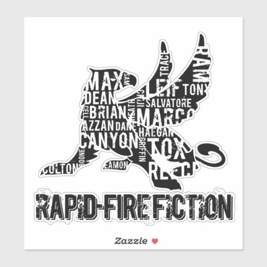 RFFグリフィンカットアウトステッカーBLKlogo シール (シート)