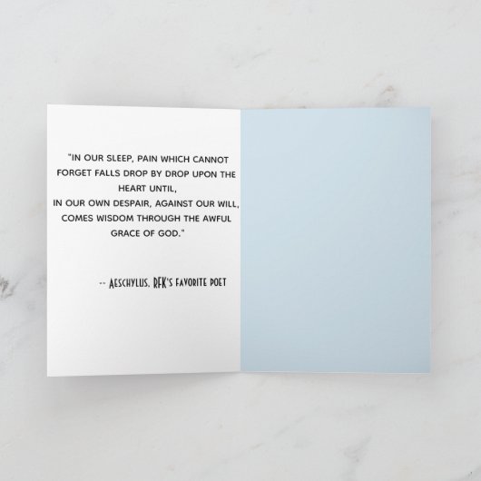 RFK:50周年 カード (内部)