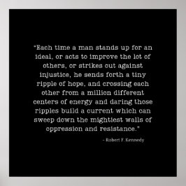 RFK Ripple of Hope Quote ポスター