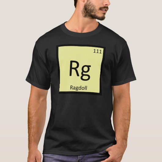 Rg - ラグドール 猫 化学 周期表 エレメント tシャツ (正面)