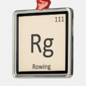 Rg -ロウイングは化学周期表の記号を遊ばします メタルオーナメント (左)