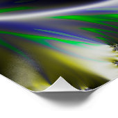 RGBのクール主絵を描色の濡れたフラクタルルスワール ポスター (コーナー)