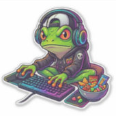 RGBカオスゲーマーカエル シール (正面)