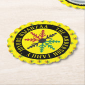 RGBスノーフレークスパターン名を追加Joyous Kワンザ ペーパーコースター (アングル)