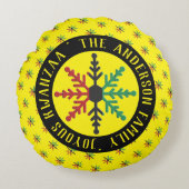 RGBスノーフレークスパターン名を追加Joyous Kワンザ ラウンドクッション (正面)