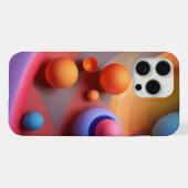 RGBルミノグラム幾何形状 – 体積3D iPhoneケース (裏面横)