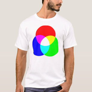 RGB及びCYMの両面ティー Tシャツ