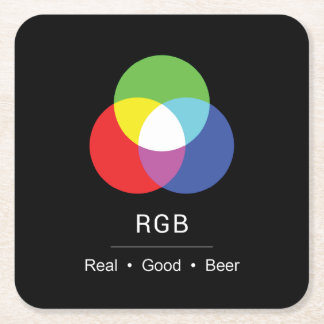 RGB Really Good Beer Designer's Coaster スクエアペーパーコースター